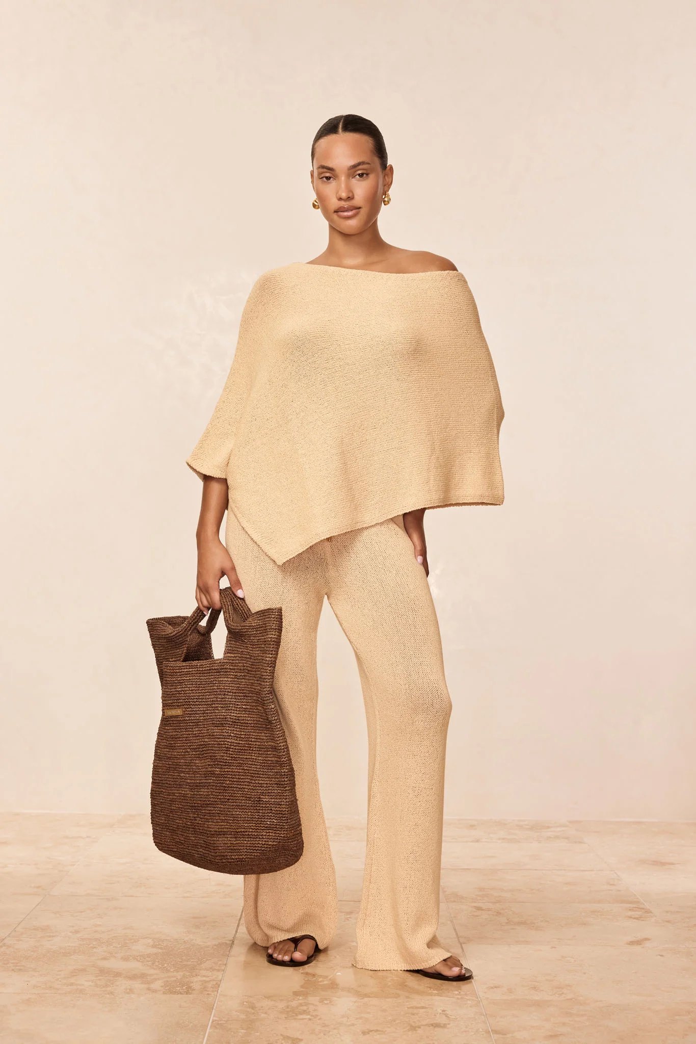 Belize Pant Open Knit - Raffia - Image 6