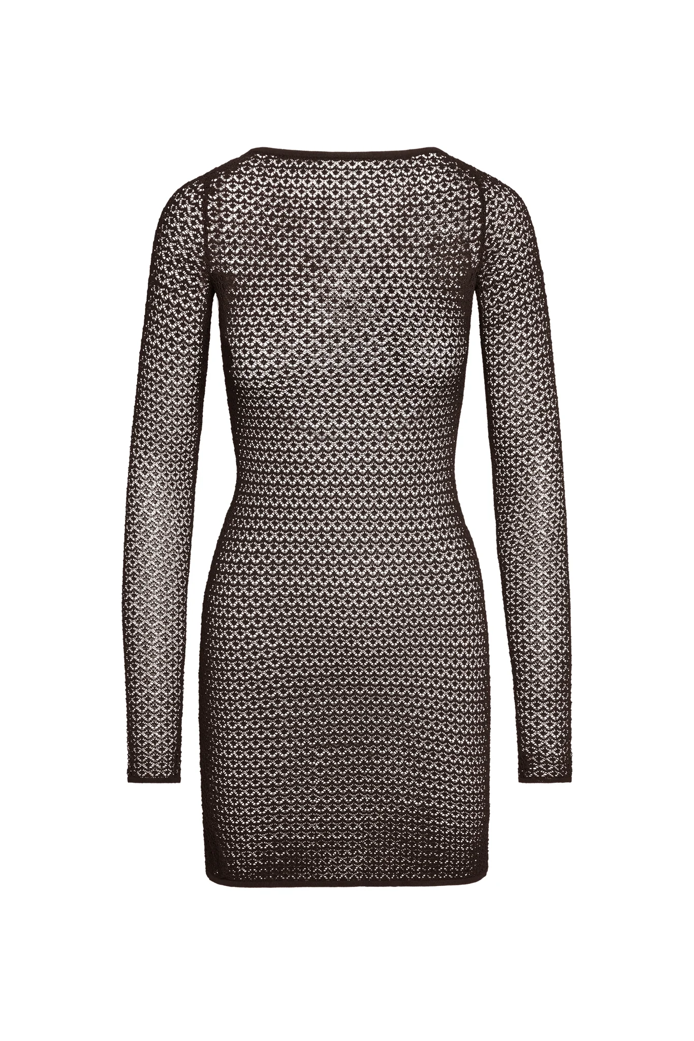 Bodrum Mini Dress - Espresso Lace Crochet