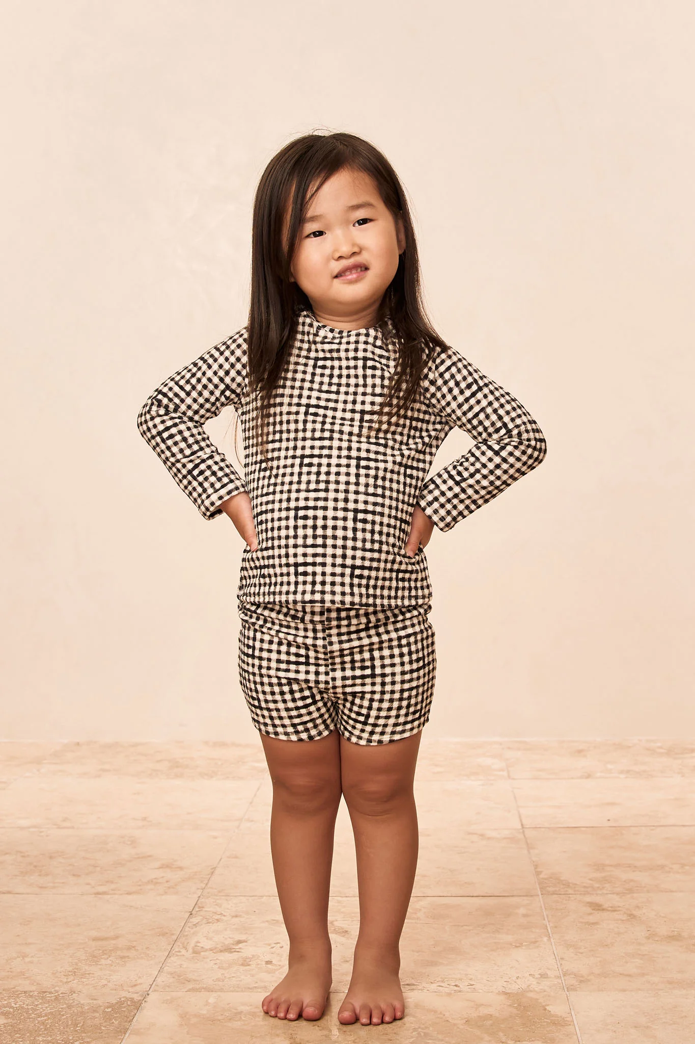 Santa Cruz Short Kids - Black Gingham - Image 2