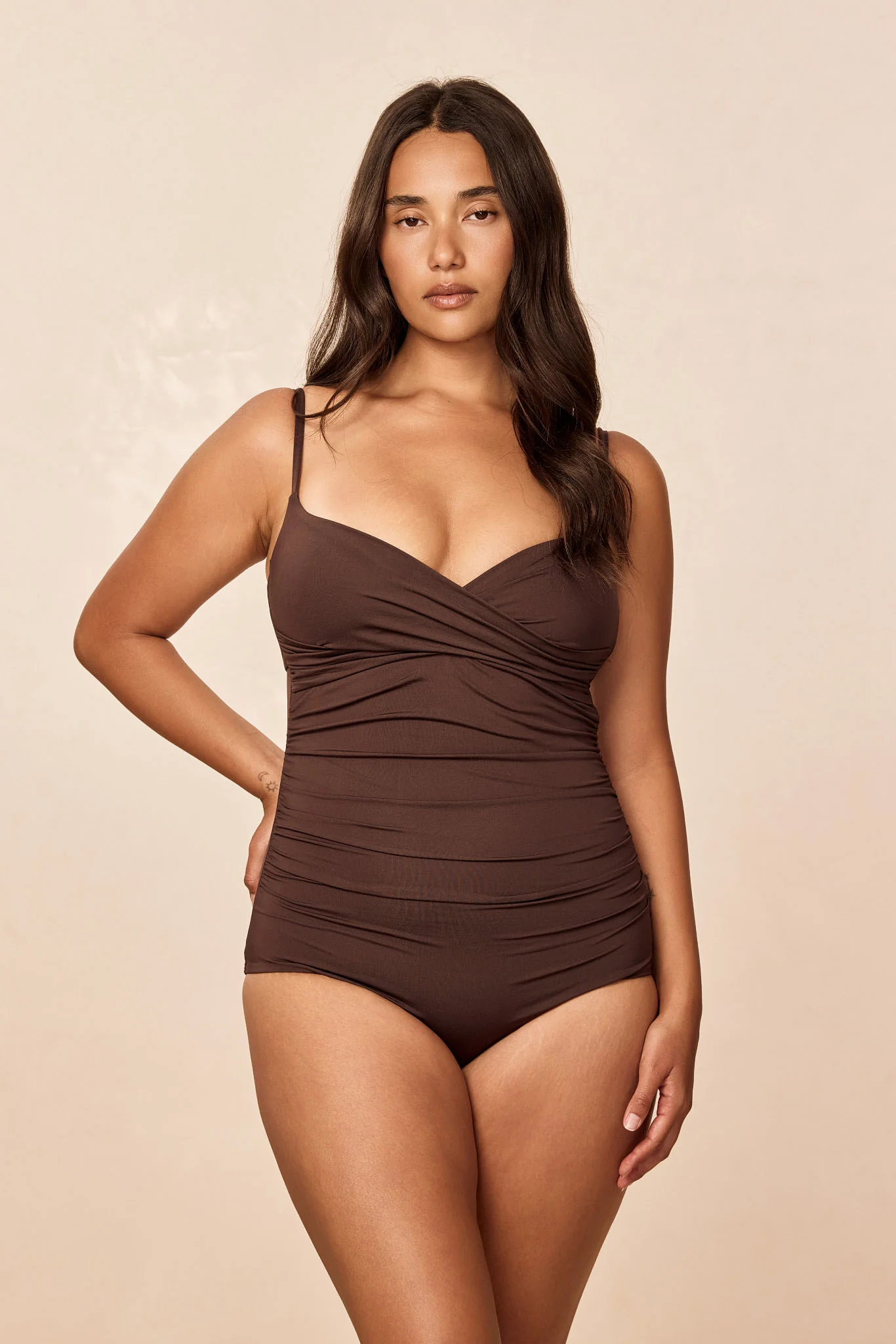 Bordeaux One Piece Full Coverage - Espresso - Image 5