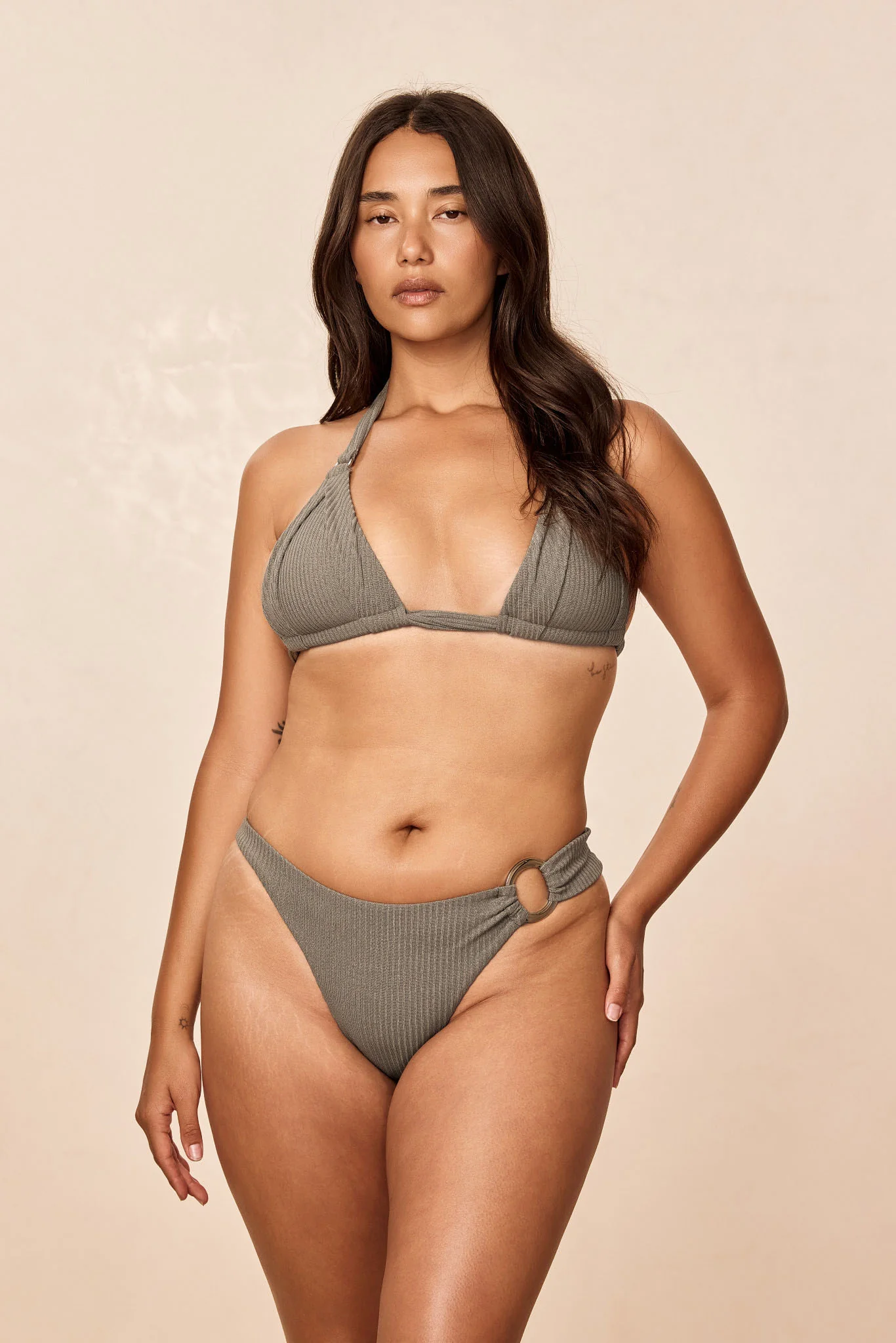 Bronte Bottom - Steel Lurex Rib - Image 2