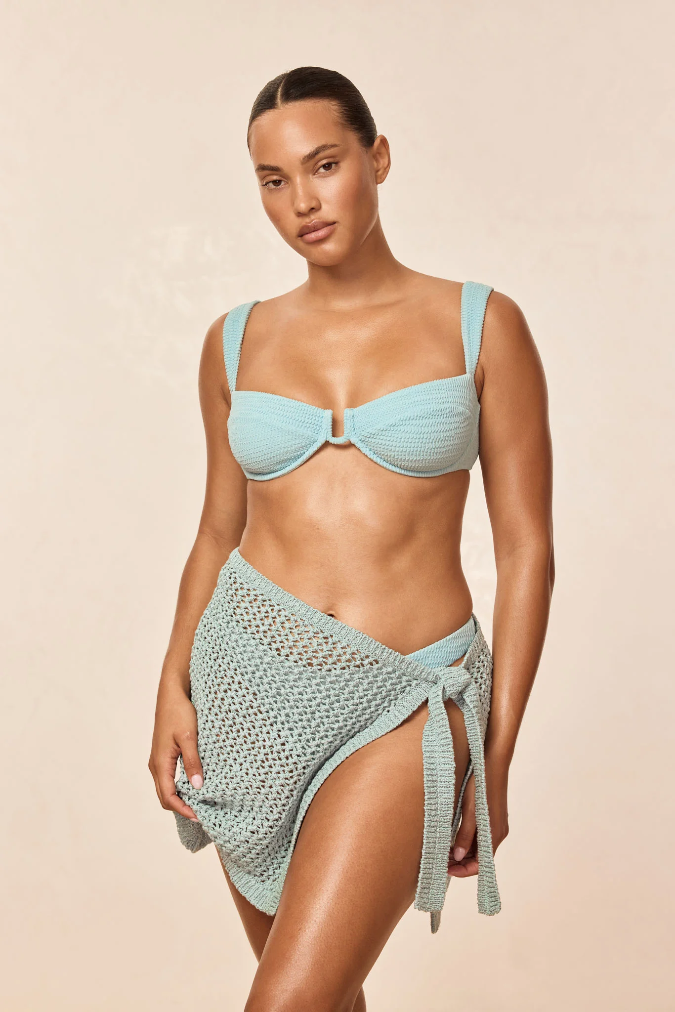 Cala Roja Top - Light Slate Crinkle - Image 4