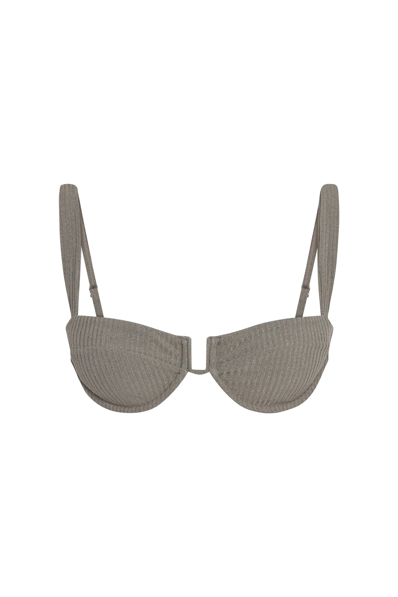 Cala Roja Top - Steel Lurex Rib
