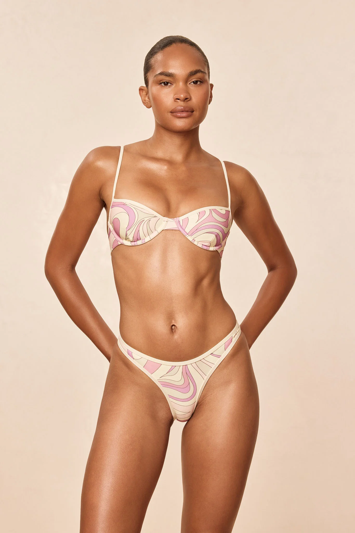 Capri Top Color Block - Costa Rei Pink/Ivory - Image 5