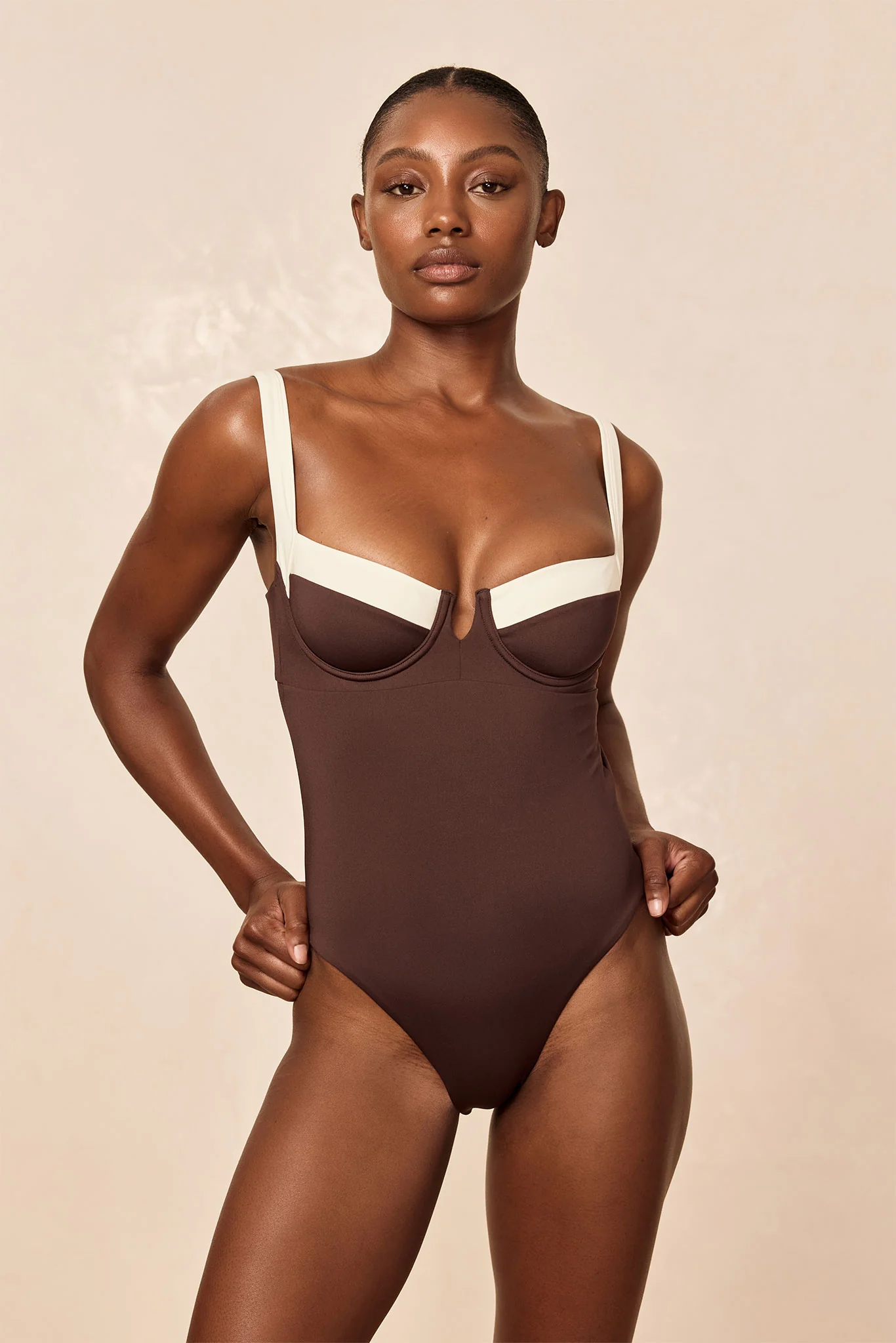 Clovelly One Piece - Espresso/Ivory - Image 7
