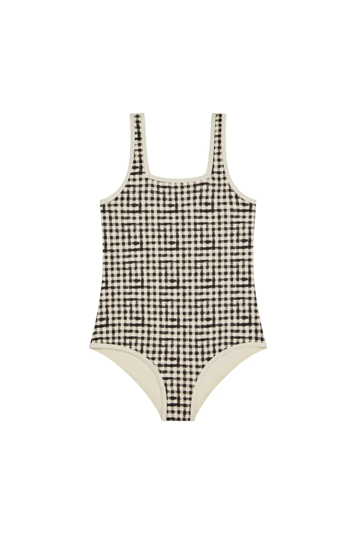 Corfu One Piece Kids - Black Gingham