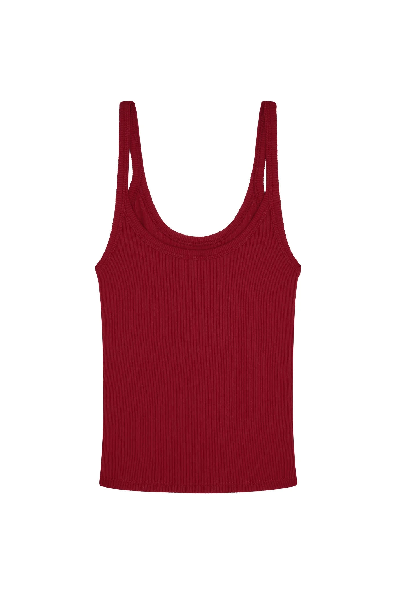 Devin Tank - Cherry Thin Rib