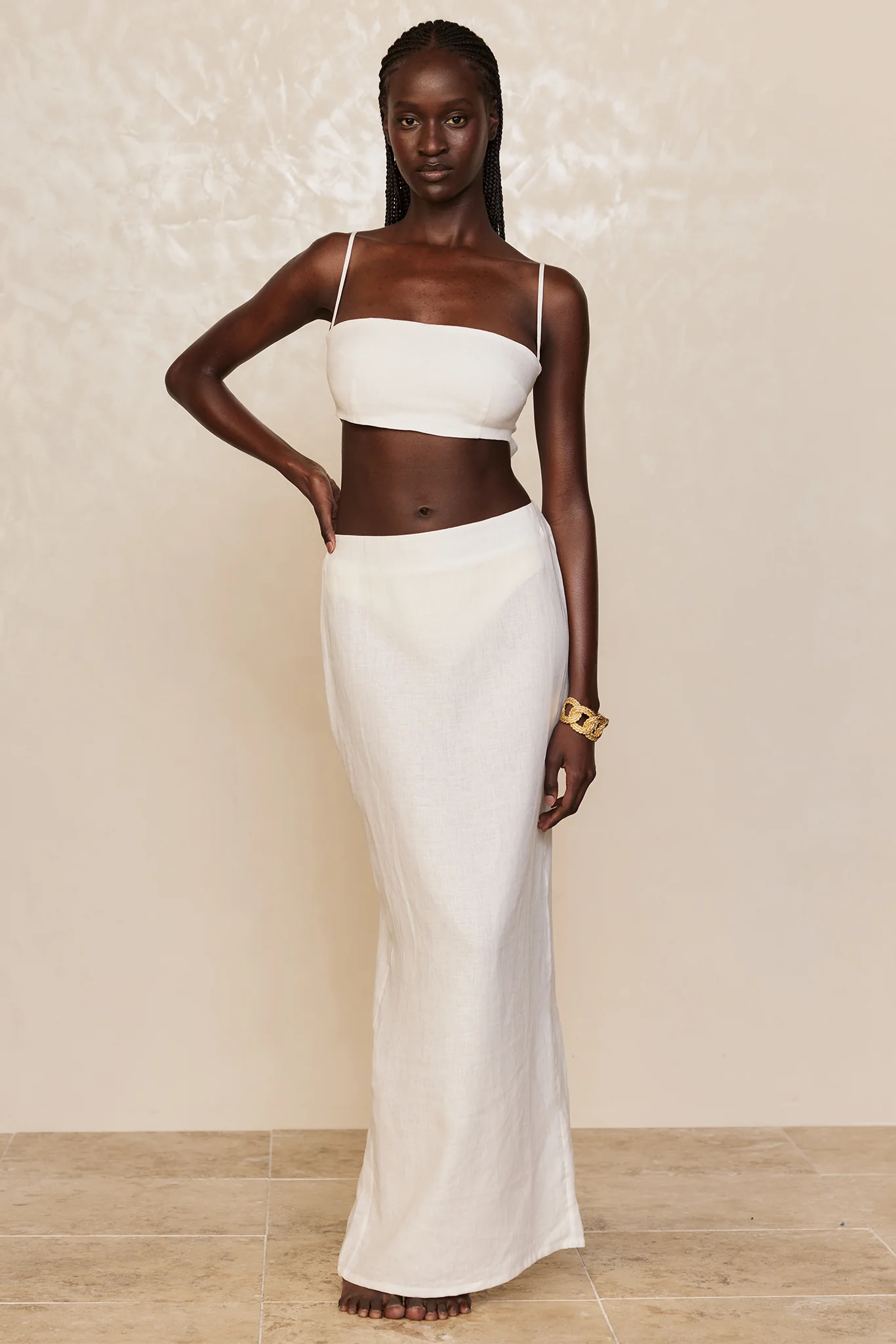 Fontelina Linen Skirt - White - Image 6