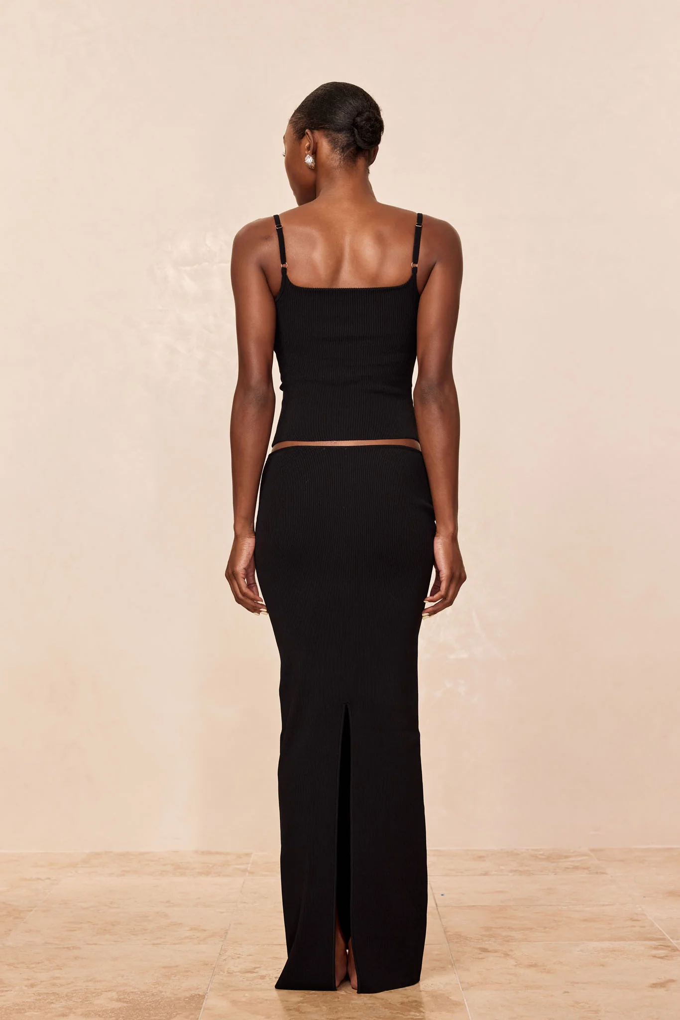 Fontelina Skirt - Black Knit Rib - Image 4