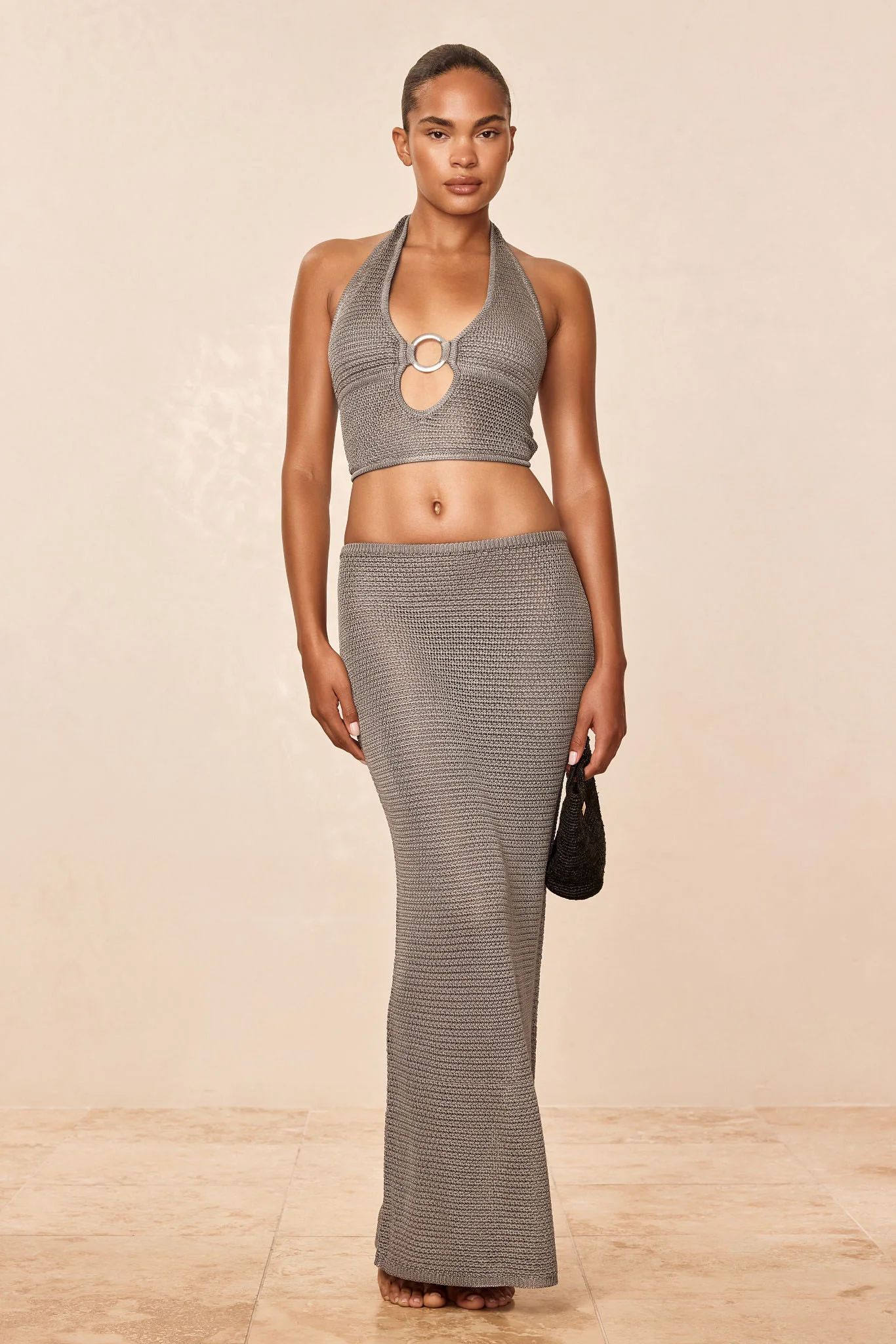 Fontelina Skirt - Steel Treble Knit - Image 6