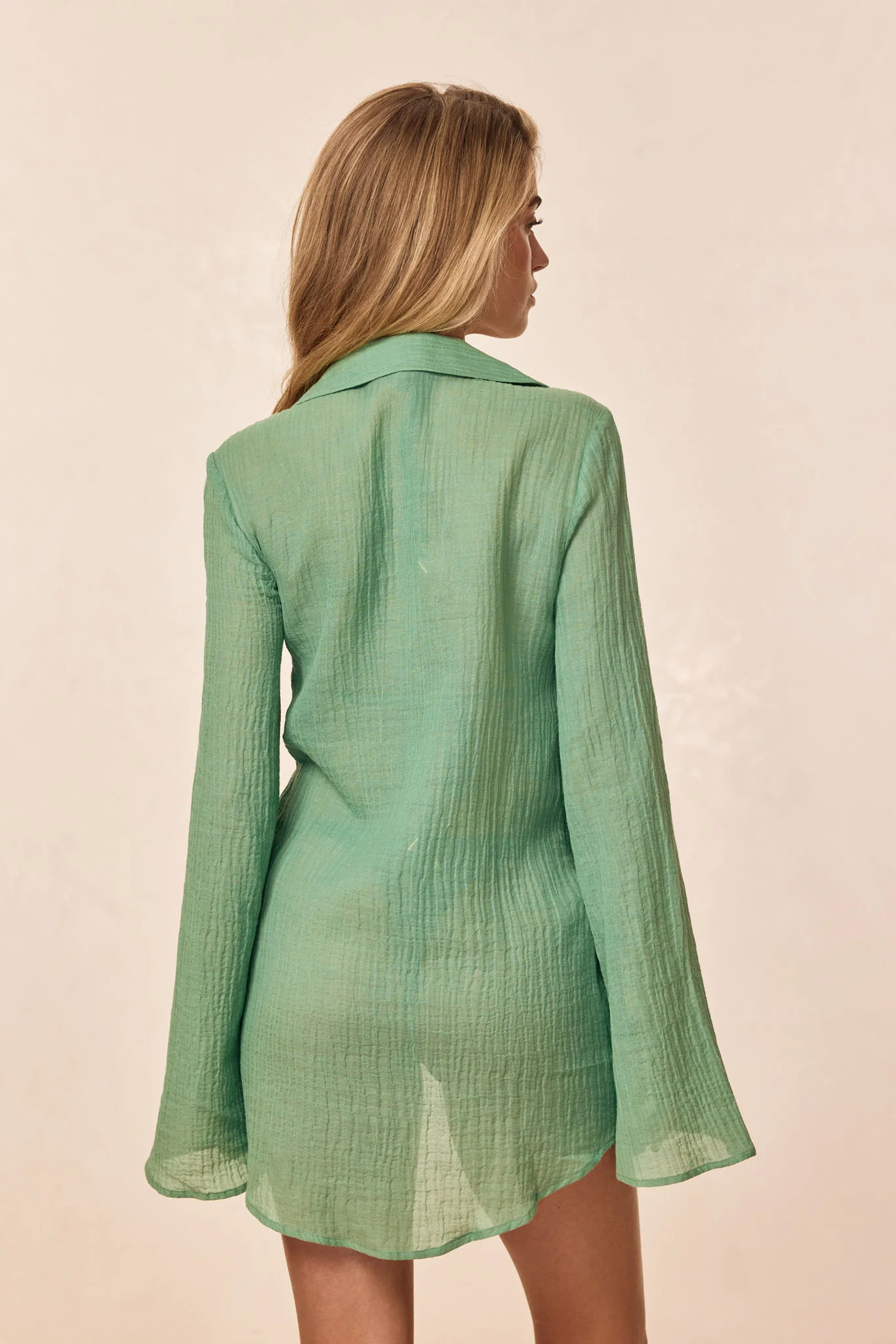 Grenada Tunic - Pond Crinkle Linen - Image 4