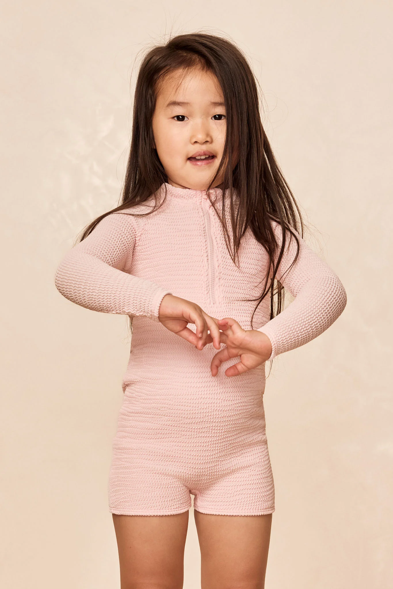 Hilo One Piece Kids - Powder Pink Crinkle - Image 2