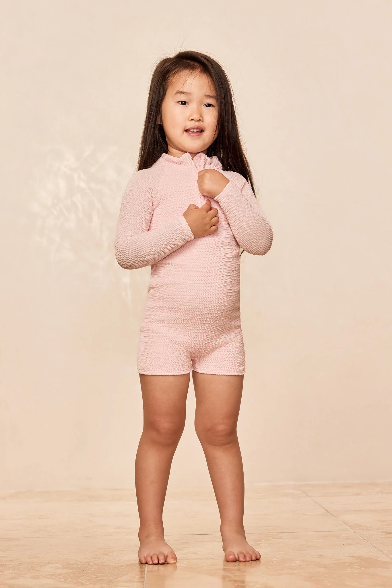Hilo One Piece Kids - Powder Pink Crinkle - Image 3