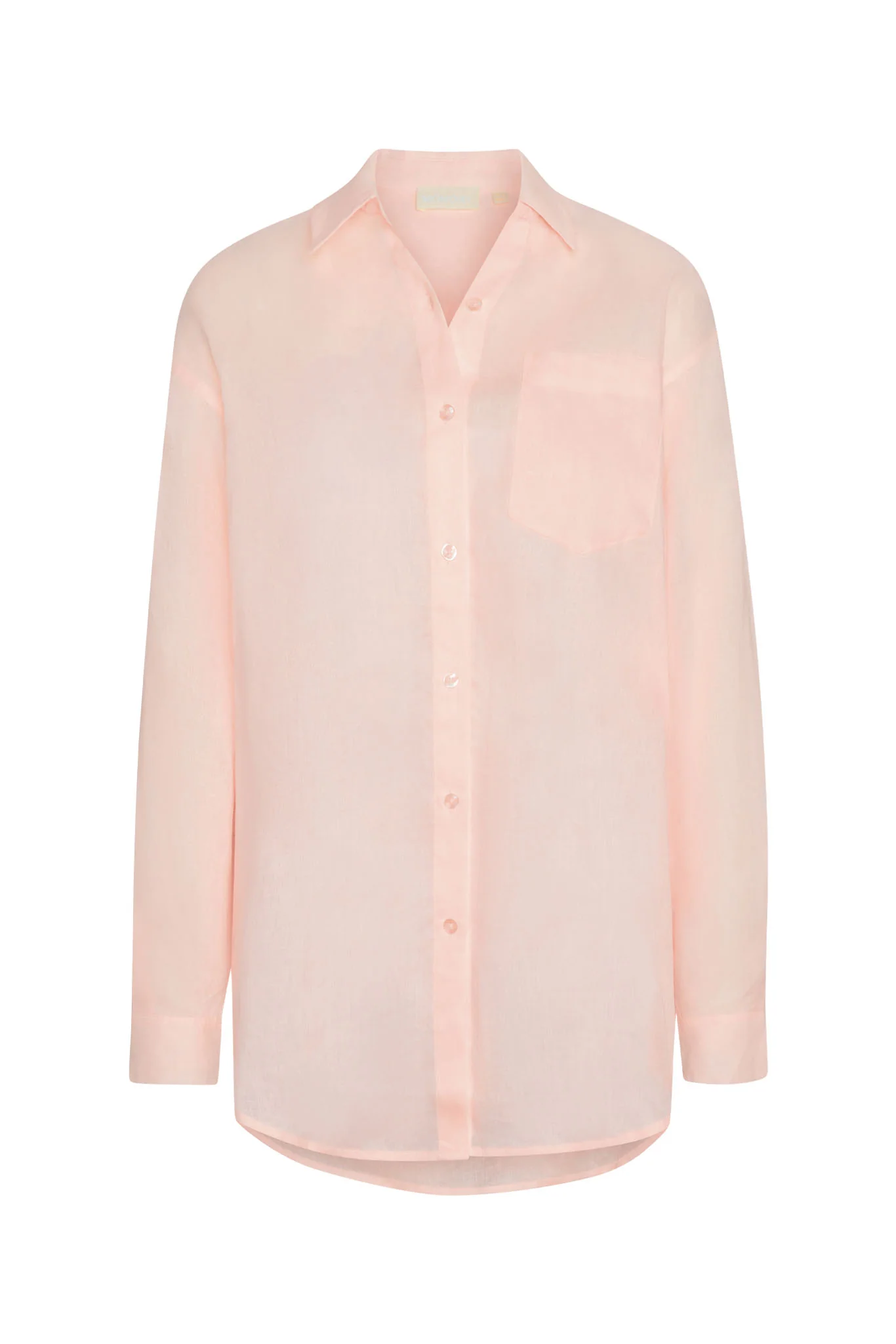 La Jolla Linen Shirt - Powder Pink Linen