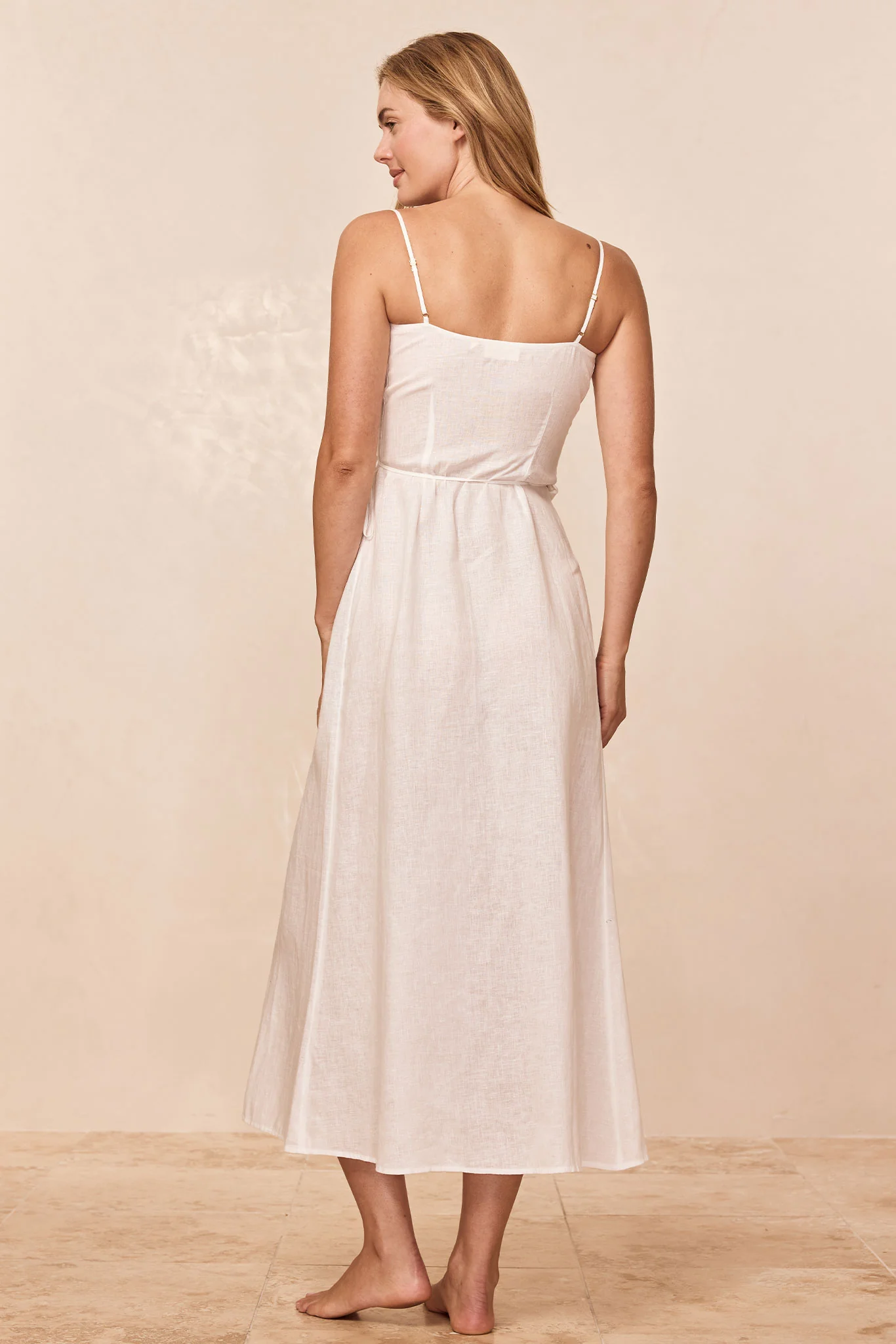Levanzo Dress - White Linen - Image 4