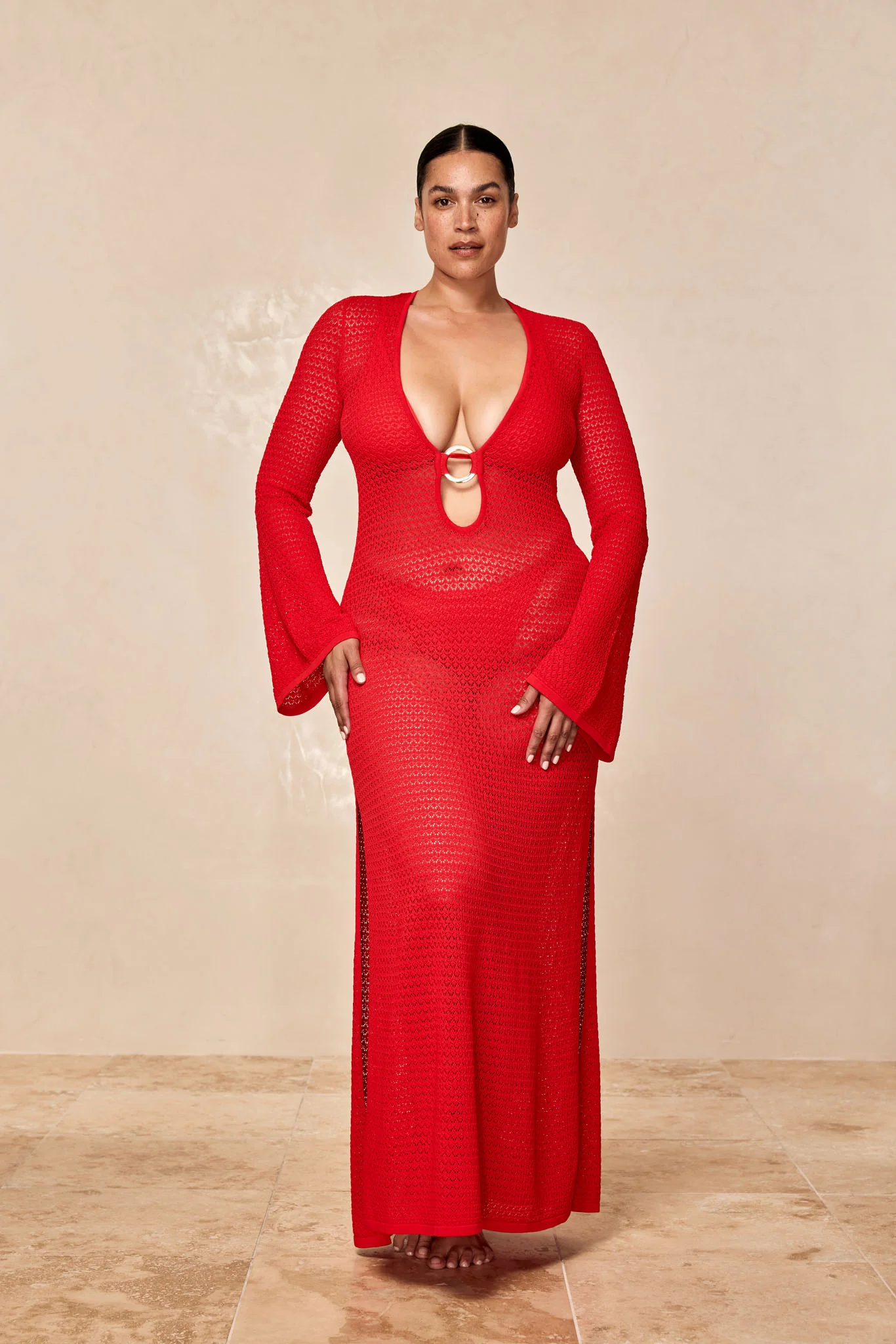 Montego Dress - Chili Pepper Lace Crochet - Image 7