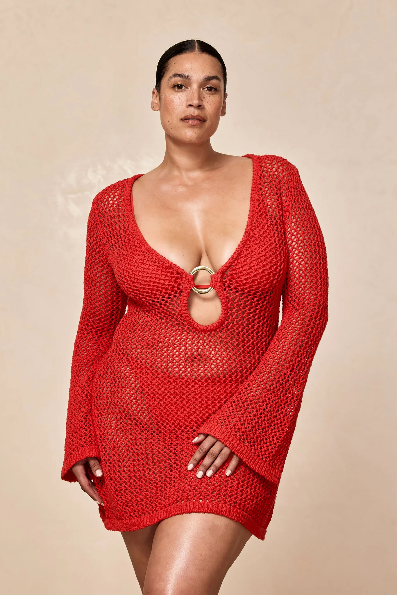 Montego Mini Dress - Chili Pepper Petit Crochet - Image 6