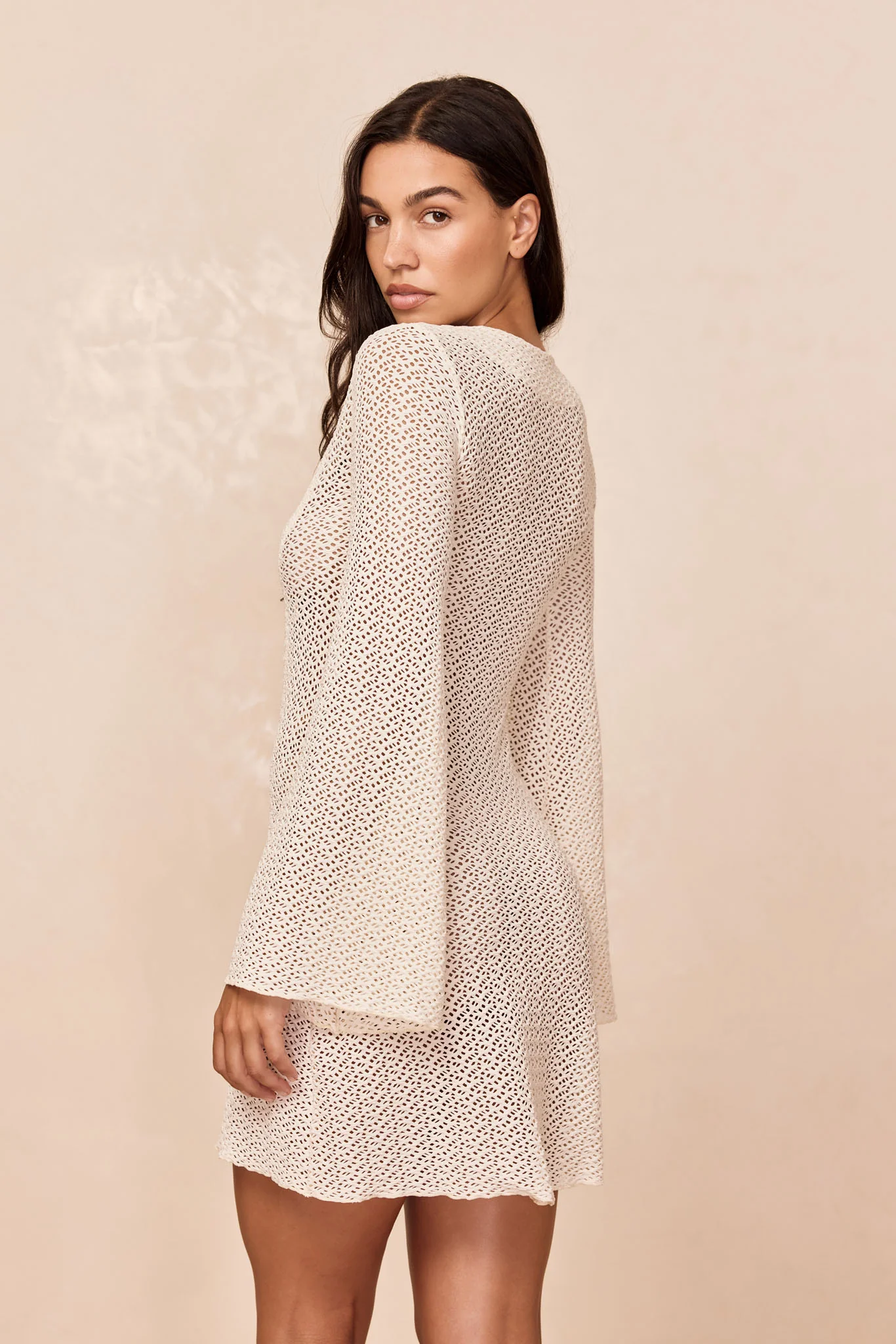 Montego Mini Dress - Ivory Crochet - Image 4
