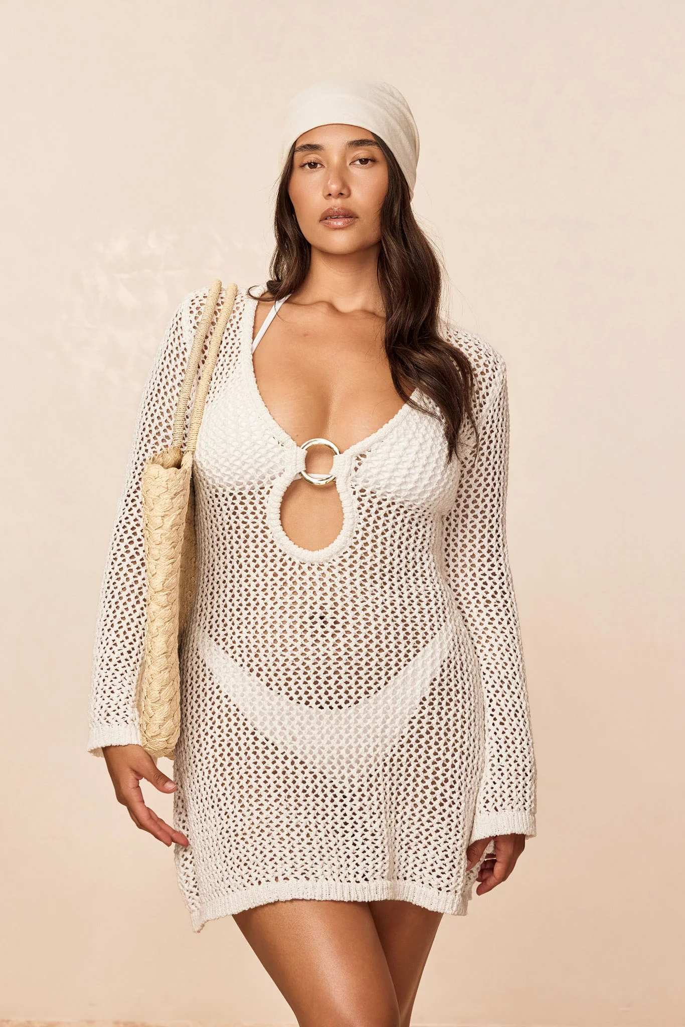 Montego Mini Dress - White Petit Crochet - Image 6