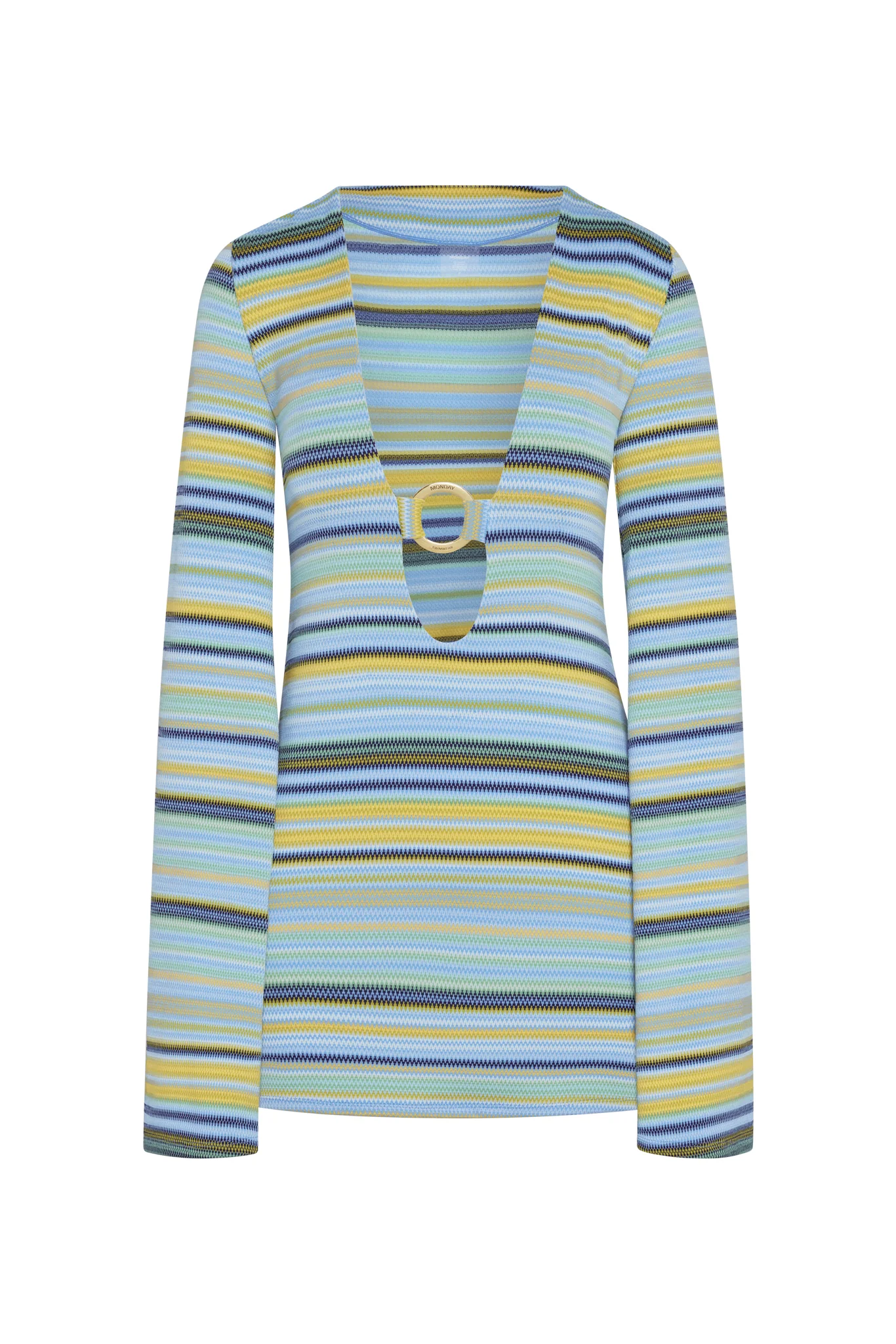 Montego Mini Dress - Sardinia Stripe Azure