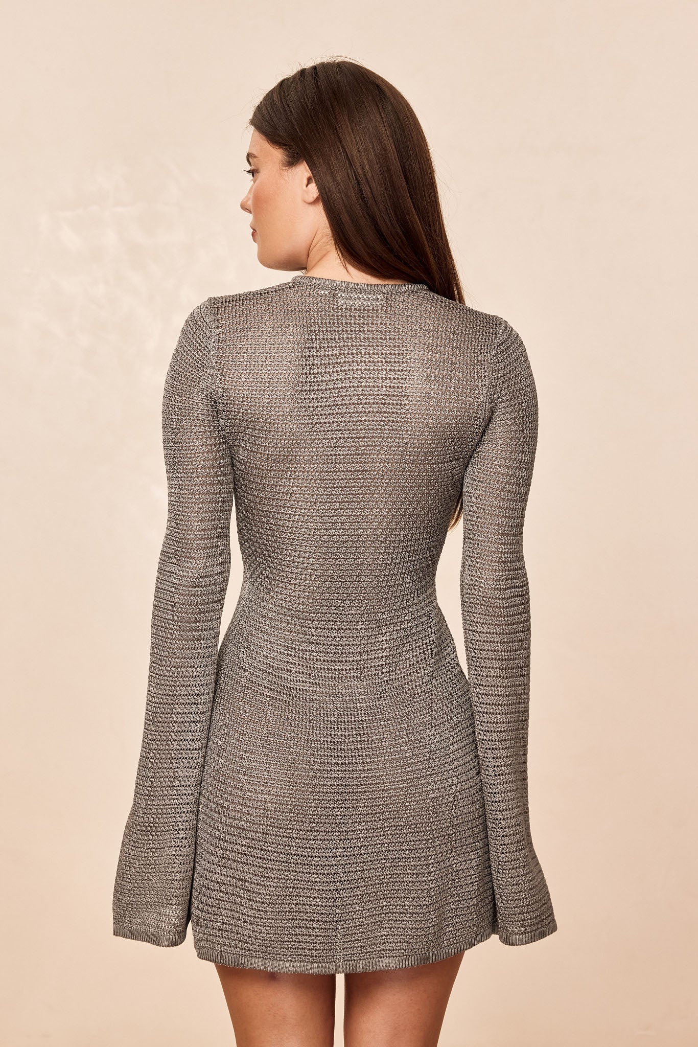 Montego Mini Dress - Steel Treble Knit - Image 4