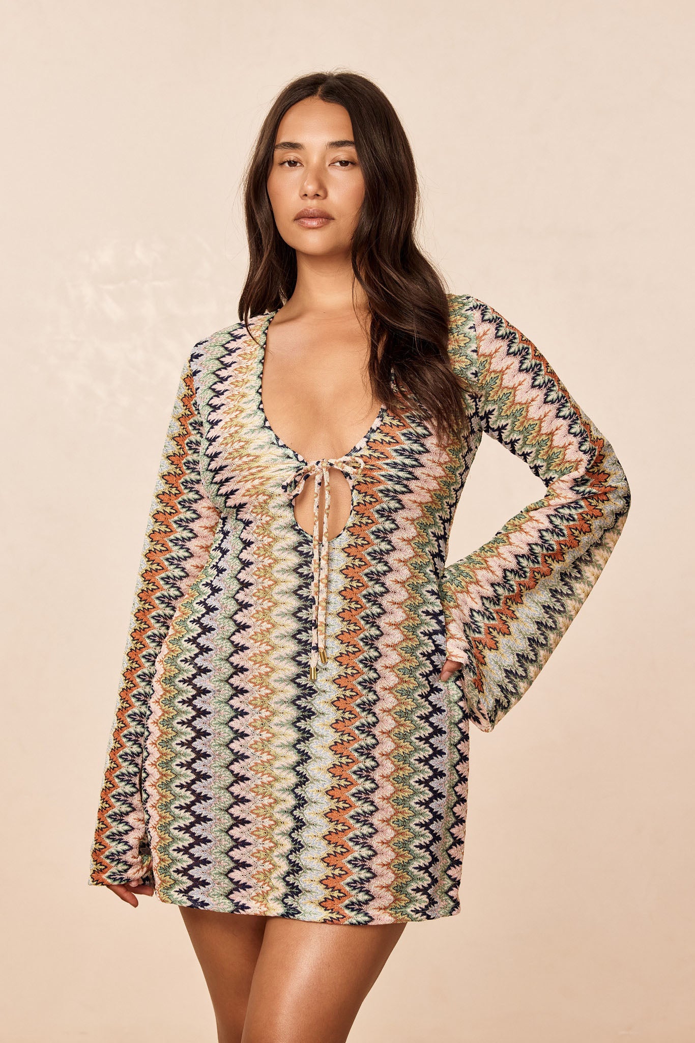 Montego Mini Tie Dress - Porto Cervo Multi - Image 4