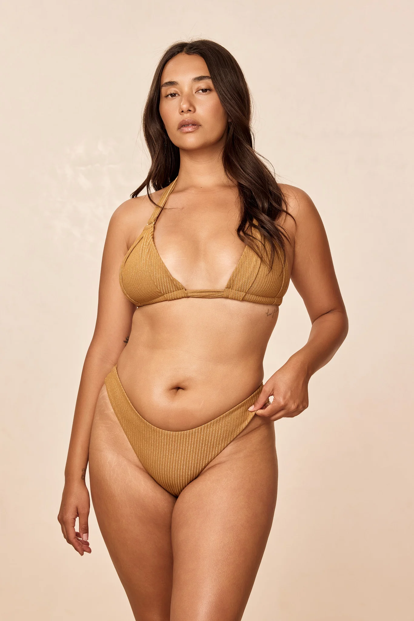 Morocco Top - Antique Gold Lurex Rib - Image 5