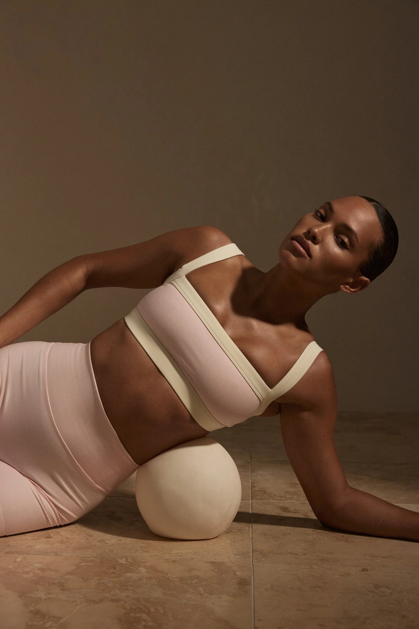 Outpost Bra - Heather Powder Pink/Ivory - Image 2