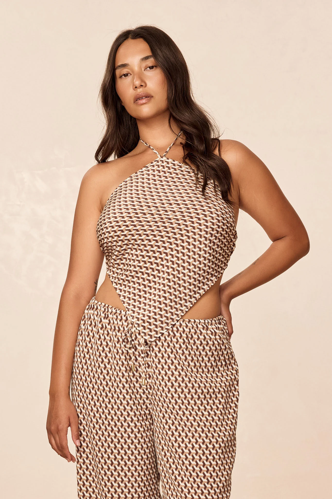 Prato Top - Husk Geo Silk - Image 7
