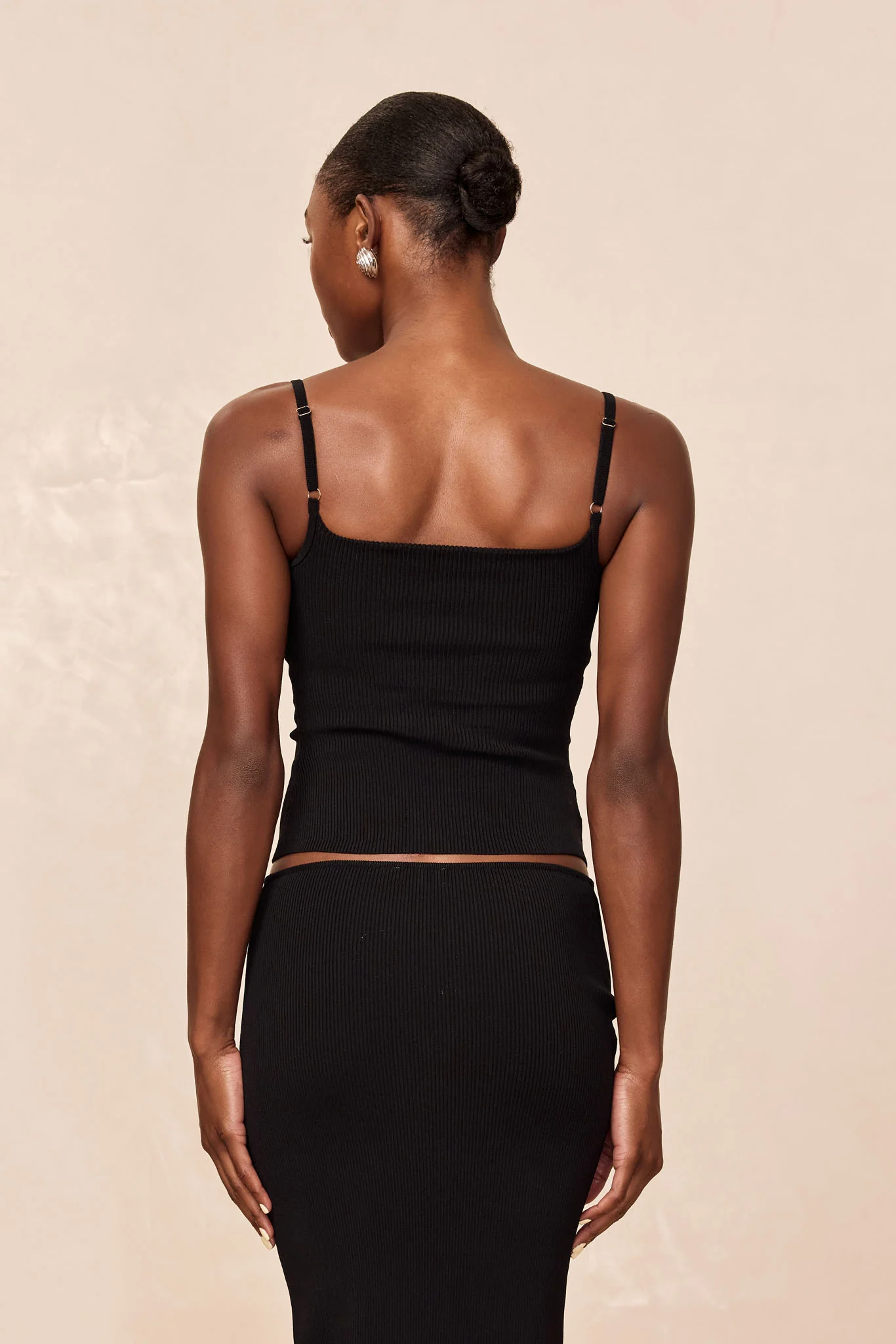 Provence Top - Black Knit Rib - Image 4