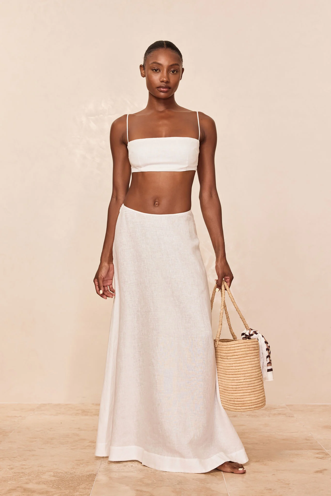 San Diego Skirt - White Linen - Image 2
