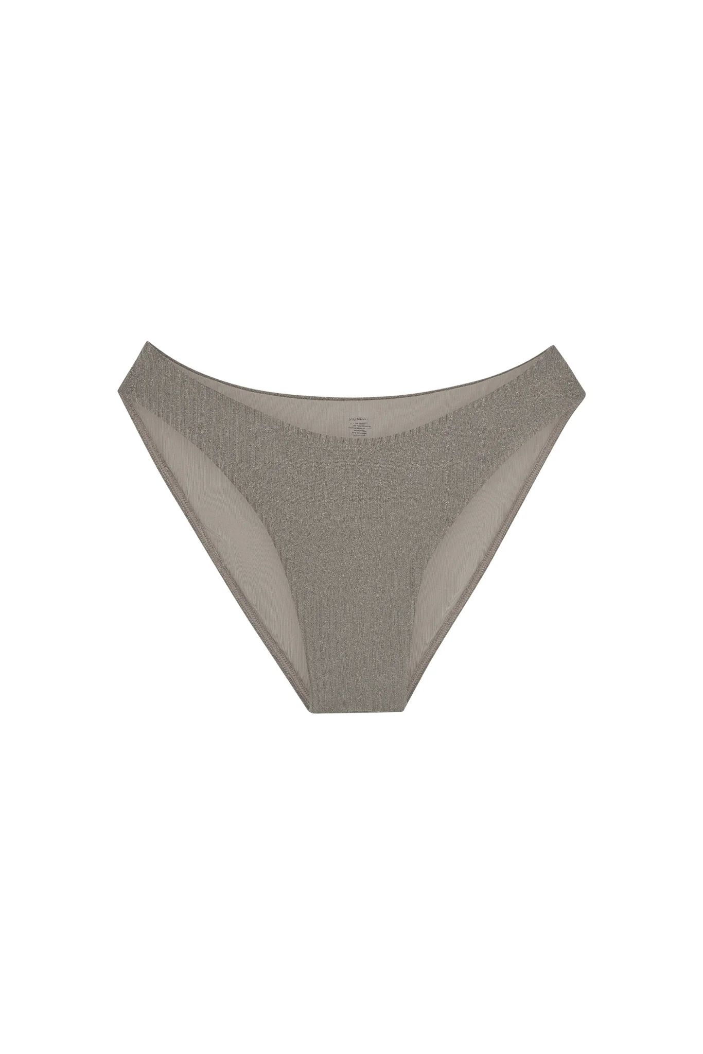 Seychelles Bottom - Steel Lurex Rib (Modest Coverage)