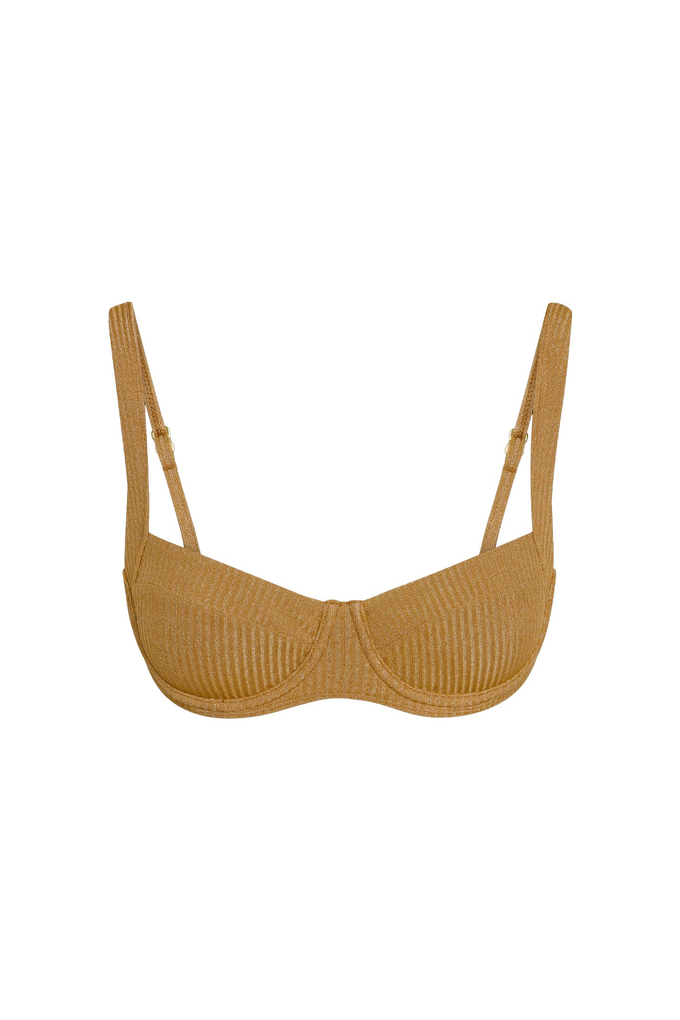 Sorrento Top - Antique Gold Lurex Rib