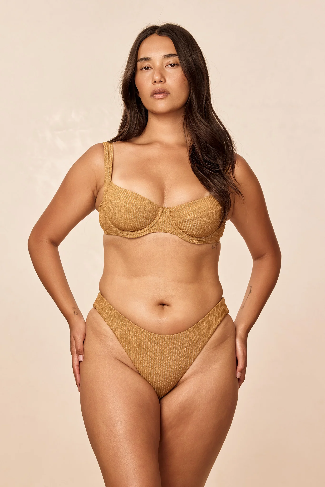 Sorrento Top - Antique Gold Lurex Rib - Image 5