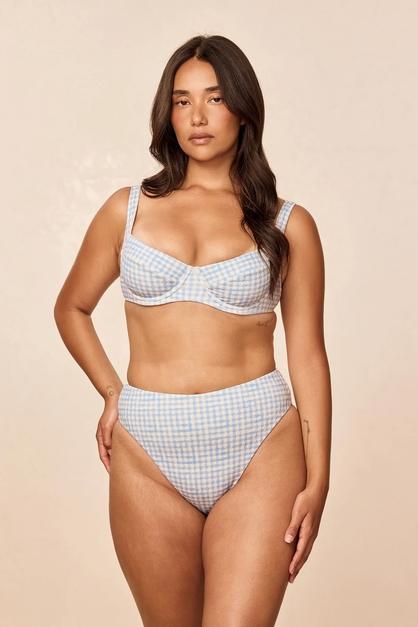Sorrento Top - Sky Gingham - Image 5