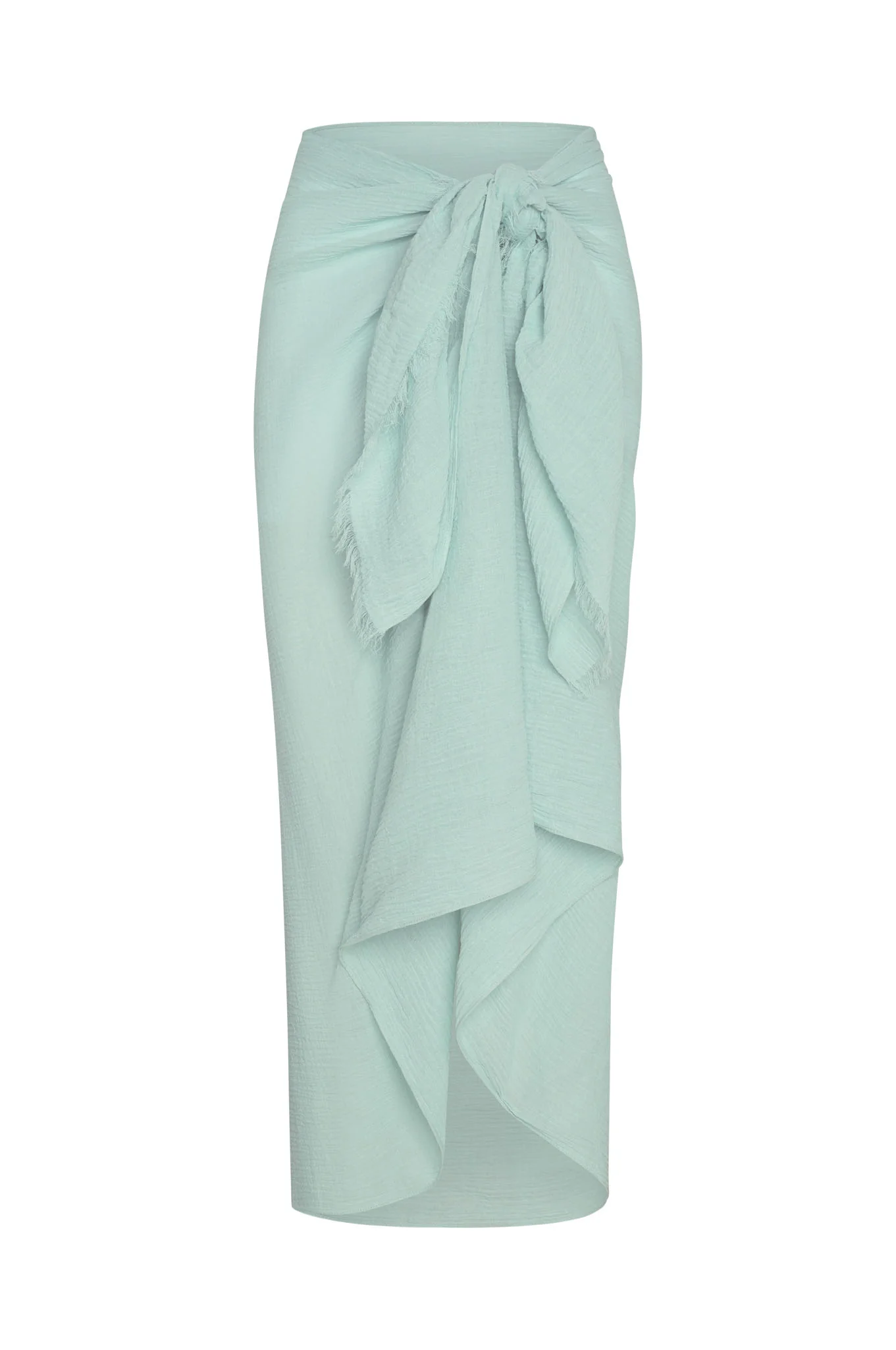 St. Tropez Sarong - Light Slate Crinkle Linen