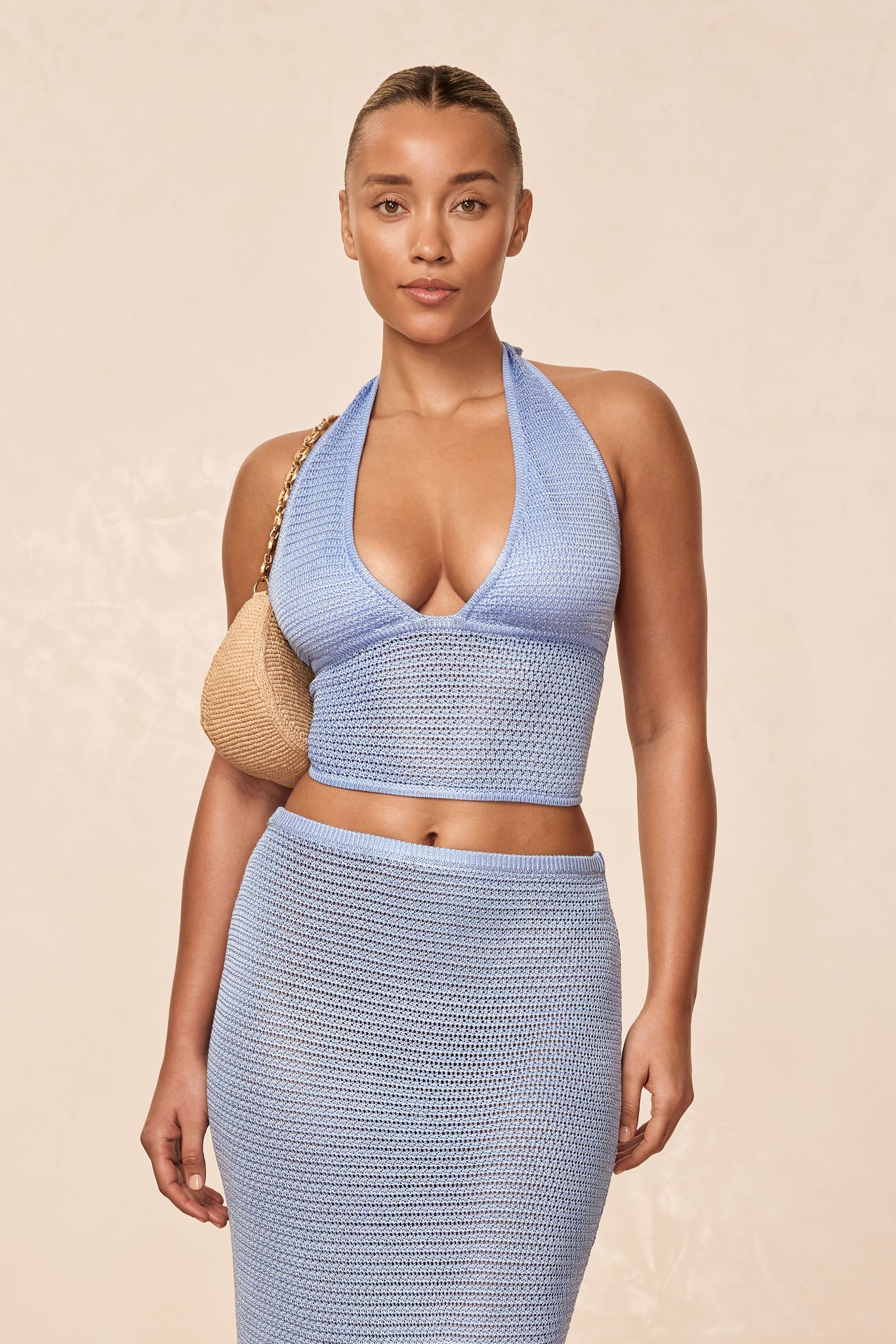 Toulon Top Lined - Sky Treble Knit - Image 5