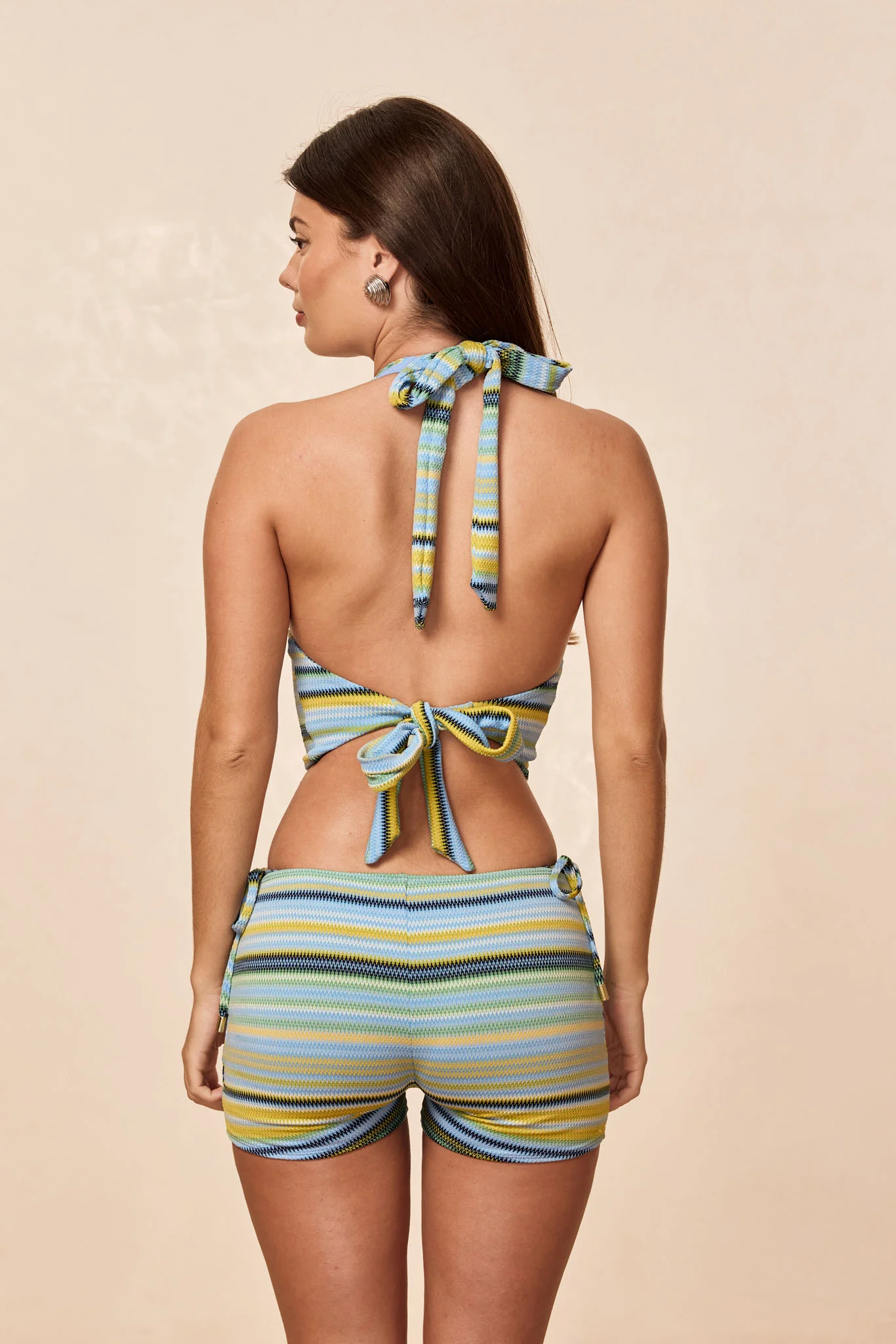 Cali Shorts - Sardinia Stripe Azure - Image 4
