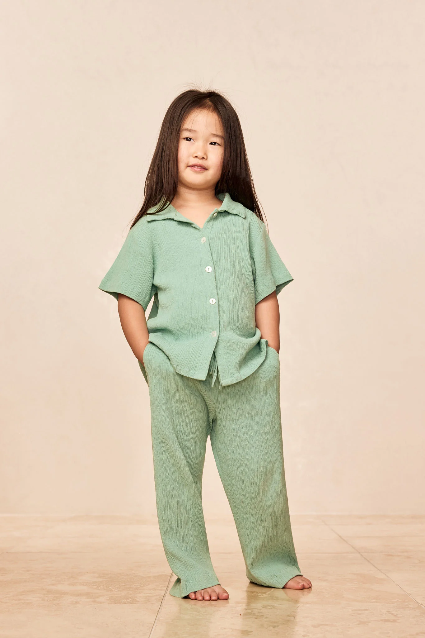 Tuscany Pant Kids - Pond Crinkle - Image 2