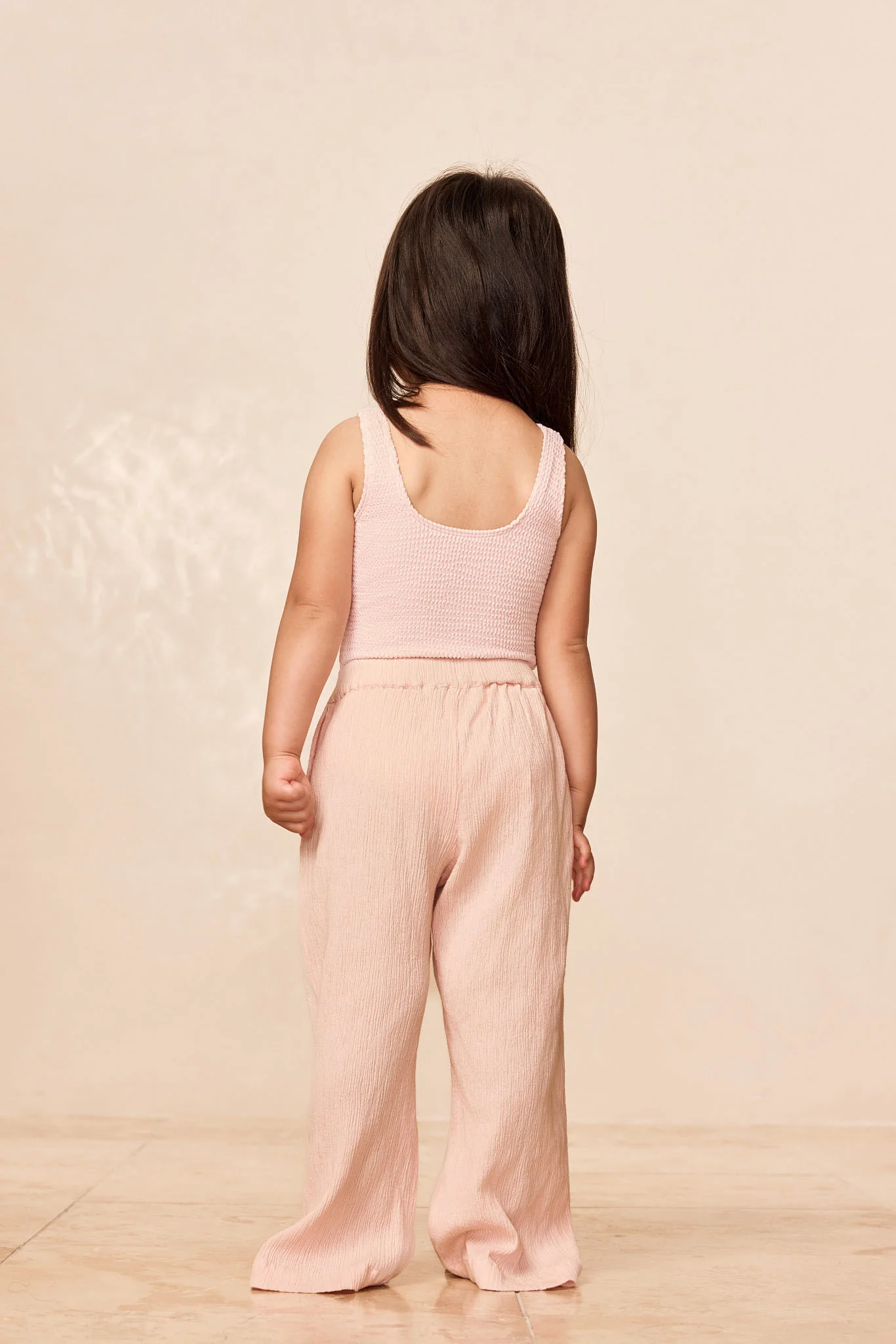 Tuscany Pant Kids - Powder Pink Crinkle - Image 4