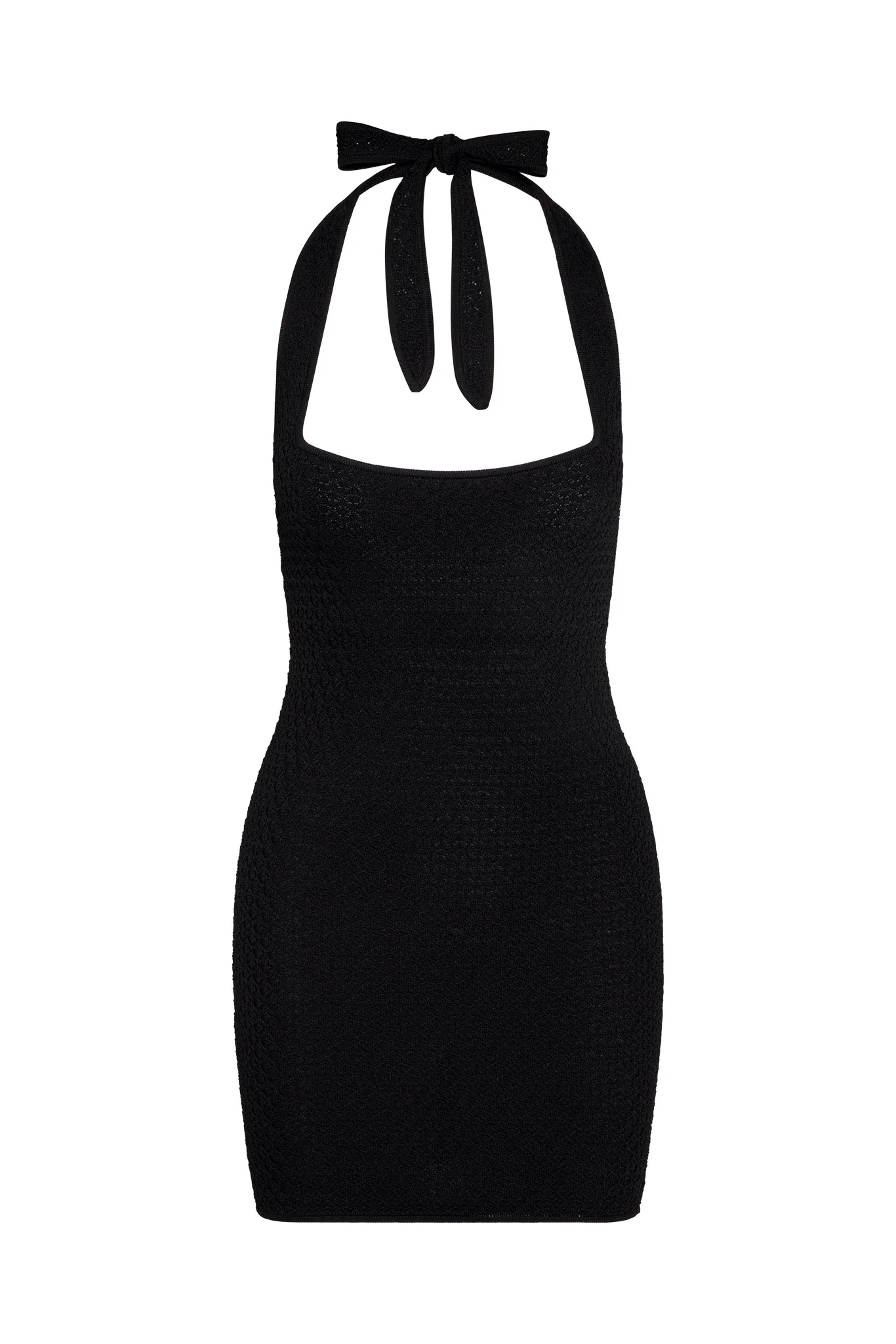 Waikiki Mini Dress - Black Lace Crochet